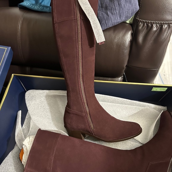 Fairfax & Favor England Regina Boot Plum Suede - Picture 4 of 7